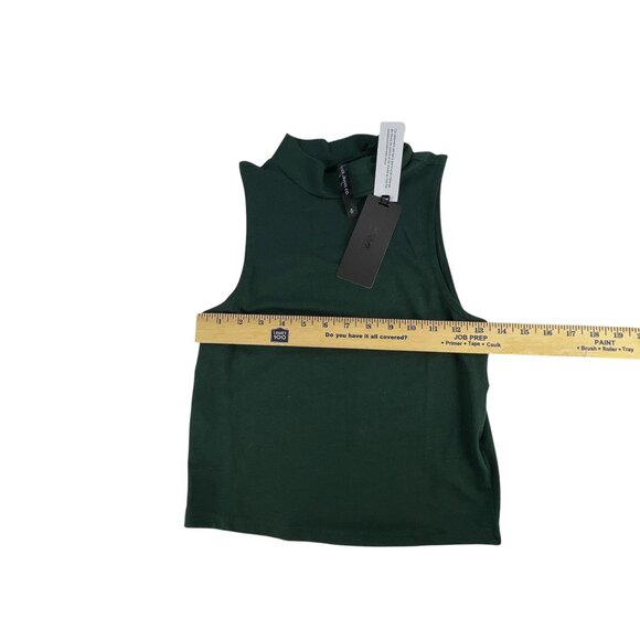 Silver Jeans Co. Dark Green Mock Neck Sleeveless Tank Top Size M NWT - Picture 6 of 7